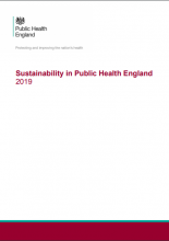 Sustainability in Public Health England 2019